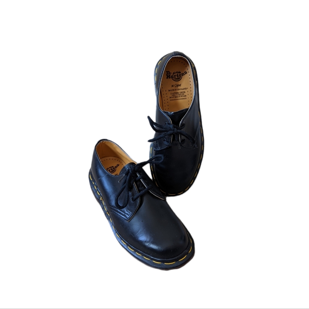Vintage Dr Martens SM1461Z-59  Black Oxford 3 Eyelet Unisex Shoe  Sz 3 Women's 5